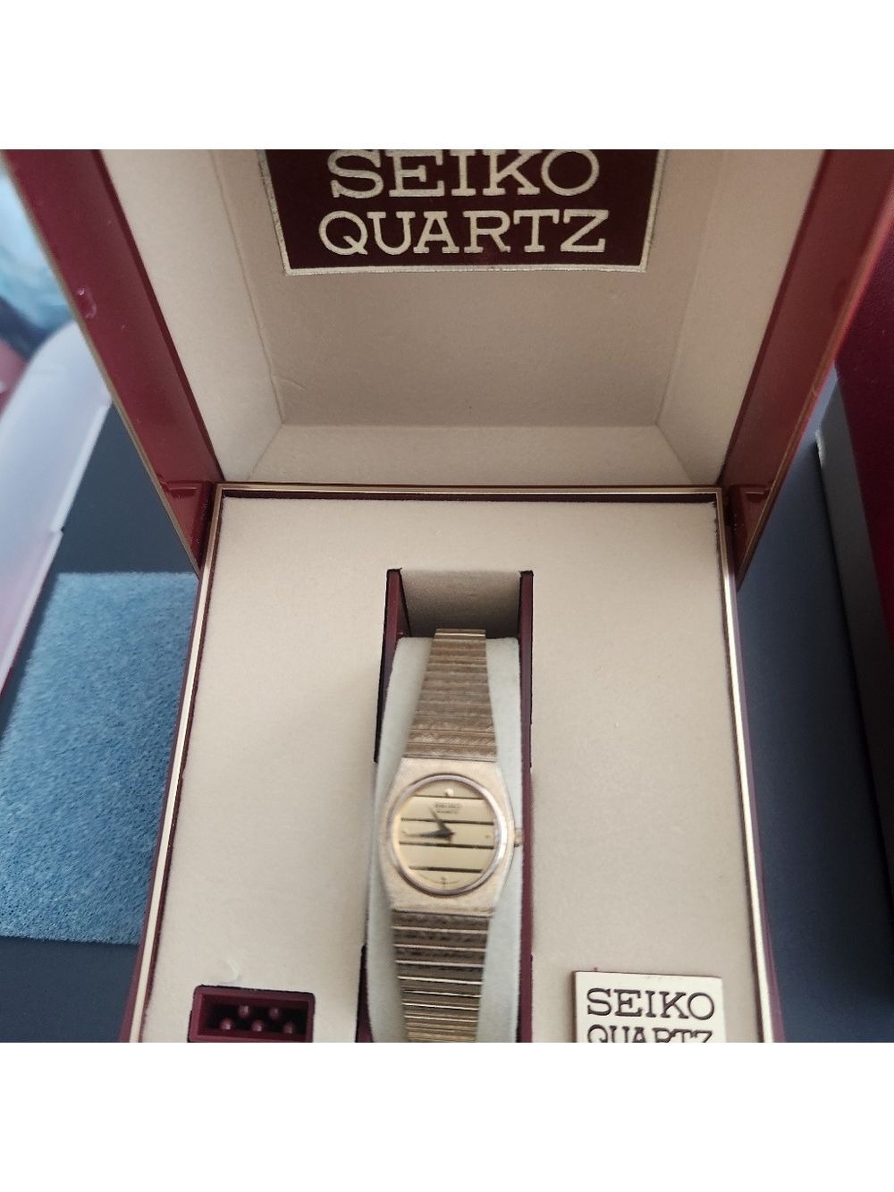 Vintage Seiko SX Watch Women Gold Tone Gold Dial 18mm Round - Picture 4 of 13